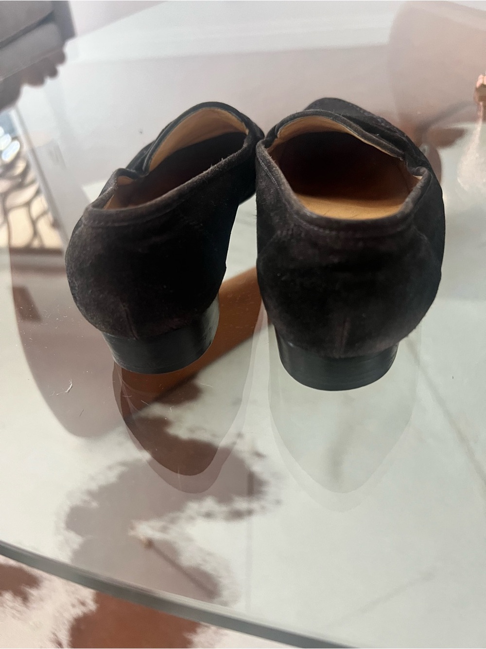 Authentic Chanel Black Suede Classic Loafers/Penny Loafers - Picture 4 of 11